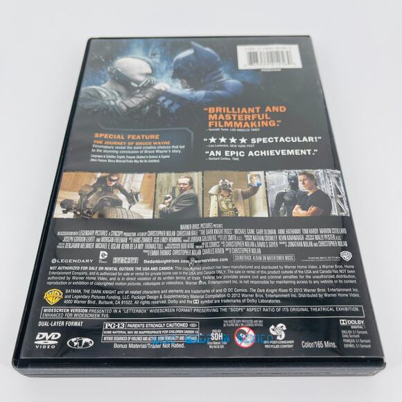 The Dark Knight Rises Movie DVD - Good Used Condition - Picture 7 of 10